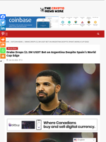 Drake Drops $1.5M USDT Bet on Argentina Despite Spain’s World Cup Edge - The Crypto News Wire