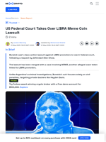 US Federal Court Takes the LIBRA and M3M3 Meme Coin Lawsuit