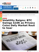 Volatility Reigns: BTC Swings $10K as Privacy Coins Defy Market Rout to Soar - The Crypto News Wire