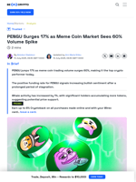 PENGU's Price Climbs as Bulls Return and Whale Wallets Load Up