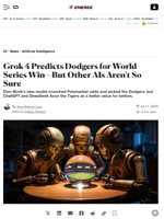 Grok 4 Predicts Dodgers for World Series Win—But Other AIs Aren't So Sure - Decrypt