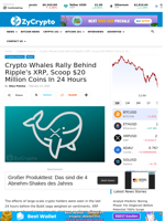 Crypto Whales Rally Behind Ripple's XRP, Scoop $20 Million Coins In 24 Hours ⋆ ZyCrypto