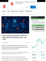 Top 5 Cardano Ecosystem Tokens To Watch Below 2M Market...