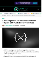 XRP Ledger Set for Historic Evolution—Ripple CTO Fuels Ecosystem Buzz - Crypto News Flash