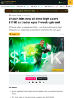Bitcoin Nears $120,000 With New All-Time High