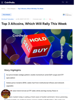 Top 3 Altcoins, Which Will Rally This Week 