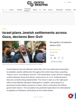 Israel plans Jewish settlements across Gaza, declares Ben-Gvir