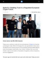 Bybit EU: Building Trust in a Regulated European Crypto Future - Visionary Financial