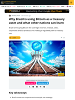 Why Brazil Uses Bitcoin in Treasury: What Other Nations Can Learn