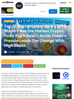 Top 10 Meme Coins: Here's Why These 7 Are the Hottest Crypto Picks Right Now – Arctic Pablo’s Presale Leads the Charge With High Gains | Live Bitcoin News