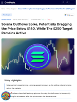 Solana Outflows Spike, Potentially Dragging the Price Below $140, While The $250 Target Remains Active