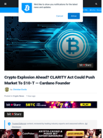 Crypto Explosion Ahead? CLARITY Act Could Push Market To $10-T — Cardano Founder | Bitcoinist.com