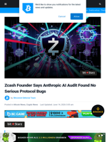 Zcash Founder Says Anthropic AI Audit Found No Serious Protocol Bugs