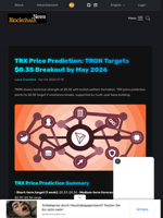 TRX Price Prediction: TRON Targets $0.35 Breakout by May 2026 - Blockchain.News