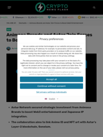 Animoca Brands and Astar Join Forces to Boost Web3 Entertainment - Crypto News Flash