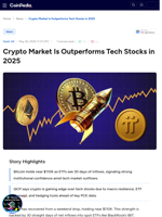 Crypto Market Is Outperforms Tech Stocks in 2025