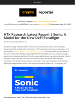 HTX Research Latest Report | Sonic: A Model for the New DeFi Paradigm