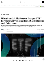 What's an 'AltAlt Season' Crypto ETF? Perplexing Proposed Fund Skips Bitcoin and Ethereum - Decrypt