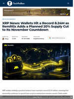 XRP News: Wallets Hit a Record 8.24M as Remittix Adds a Planned 20% Supply Cut to Its November Countdown - TechBullion