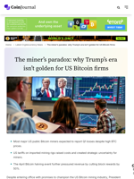 US Bitcoin miners brace for bleak Q1 earnings amid tariff