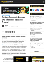 Ontology Community Approves ONG Tokenomics Adjustment Proposal