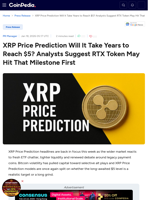 XRP Price Prediction Will It Take Years to Reach $5? Analysts Suggest RTX Token May Hit That Milestone First