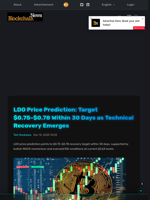 LDO Price Prediction: Target $0.75-$0.78 Within 30 Days as Technical Recovery Emerges - Blockchain.News