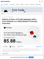 HTX DAO marks 2025 with deflation ains and governance growth