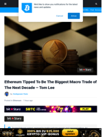 Ethereum Tipped To Be The Biggest Macro Trade of The Next Decade - Tom Lee | Bitcoinist.com