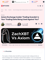 Axiom Exchange Insider Trading Scandal: Is Your Trading Data Being Used Against You? - 99Bitcoins