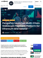 PengoPay Launches Multi-Chain Stablecoin Payment Platform for Ethereum and Solana | Live Bitcoin News