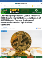 Lite Strategy Reports First Quarter Fiscal Year 2026 Results; Highlights Successful Launch of $100M Litecoin Treasury Strategy and Movement into Active Capital Market Operations - TheNewsCrypto