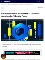 Blockchain Meets Wall Street as Chainlink Launches 24/5 Equity Feeds