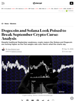 Dogecoin and Solana Look Poised to Break September Crypto Curse: Analysis - Decrypt