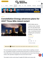 Constellation Energy advances plans for 2027 Three Mile Island restart