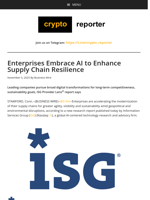 Enterprises Embrace AI to Enhance Supply Chain Resilience