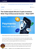 The Undervalued Altcoin Crypto Investors Wish They’d Discovered Sooner - Meet $SPY