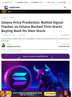 Solana Price Prediction: Bullish Signal Flashes as Solana-Backed Firm Starts Buying Back Its Own Stock