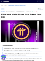 Pi Network Wallet Moves 2.8M Tokens from OKX