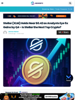 Stellar (XLM) Holds Near $0.42 as Analysts Eye 5x Gains by Q4 – Is Stellar the Next Top Crypto?