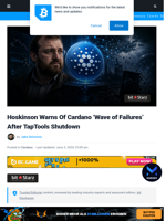 Hoskinson Warns Of Cardano ‘Wave of Failures’: Here's Why