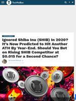 Ignored Shiba Inu (SHIB) In 2020? It's Now Predicted to Hit Another ATH By Year-End. Should You Bet on Rising SHIB Competitor at $0.015 for a Second Chance? - TechBullion