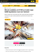 Bitcoin and Altcoins Will Fall Further, Warns New Crypto Price Prediction