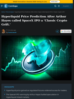 Hyperliquid Price Prediction After Arthur Hayes called SpaceX IPO a 'Classic Crypto Grift.'