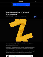 Zcash wasn’t down — its block explorers were