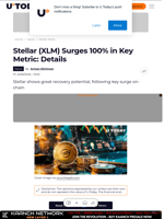 Stellar (XLM) Surges 100% in Key Metric: Details
