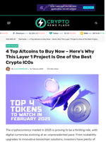 4 Top Altcoins to Buy Now – Here’s Why This Layer 1 Project Is One of the Best Crypto ICOs - Crypto News Flash