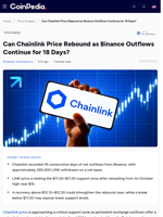 Can Chainlink Price Rebound as Binance Outflows Continue for 18 Days?