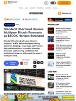 Standard Chartered Revises Multiyear Bitcoin Forecasts as $500K Horizon Extended – Bitcoin News