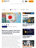 Binance Japan Secures International Security Certifications – News Bytes Bitcoin News